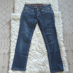 Rock Revival Blue Straight Leg Jeans Classic Denim